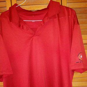 Men's Red Polo Golf tournament shirt 2xl
